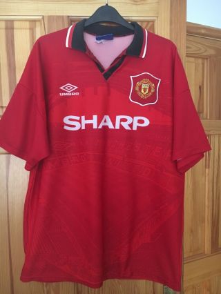 Vintage 90’s Umbro Manchester United 94 - 96 Home Shirt Red L