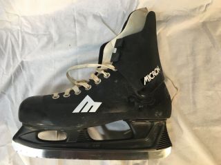 Vintage Rare Micron M2 Men’s Size 9.  5 Ice Hockey Player Skates Black 5
