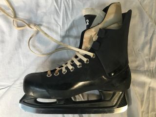 Vintage Rare Micron M2 Men’s Size 9.  5 Ice Hockey Player Skates Black 8