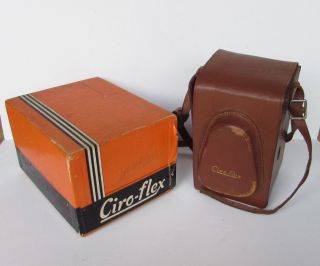 Vintage Ciro - Flex Camera Tlr 120mm Wollensak Lens Leather Case & Box