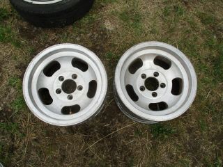 15 X 7 Slotted Mag Wheels Old School 5x4.  75 Slot Vintage Chevy Slot Ansen