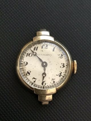 Rare Vintage 14k Solid Gold Case Womens Lusserna Wrist Watch 1938 Rh Macy Co