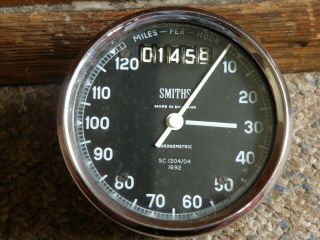 Vintage Smiths Chronometric Motorcycle Speedometer 120 Mph Sc 1304/04