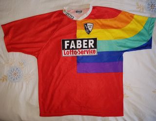 Vfl Bochum Vintage Football Shirt Trikot Jersey 1997 - 98 Xxl Adult Faber Rainbow