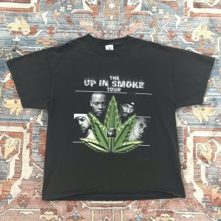 Vintage 2000 Up In Smoke Tour Shirt Tee Dr Dre Eminem Snoop Dogg Warren G Rap