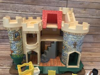 Vintage Fisher Price Family Play Castle Base 6