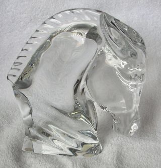 Rare Baccarat Crystal France Horse Head Bust Sculpture Signed Tauni de Lesseps 2