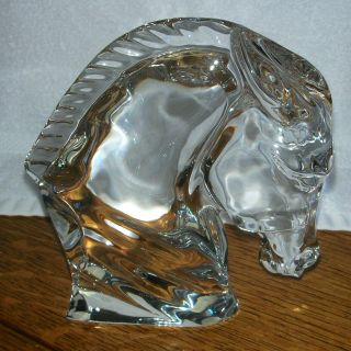 Rare Baccarat Crystal France Horse Head Bust Sculpture Signed Tauni de Lesseps 4