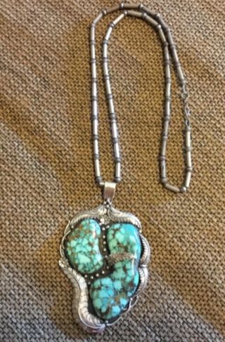 Vtg Old Pawn Navajo Sterling Silver Royston Turquoise 123.  0g