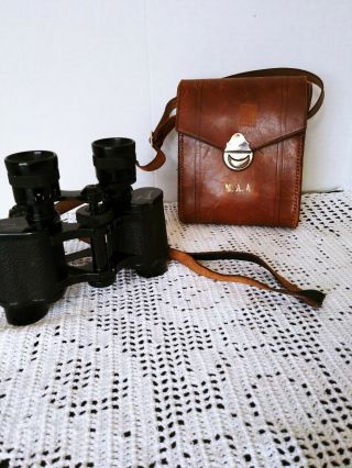 Vintage Hensoldt - Wetzlar Teltour 8x24 Ww2 German Binoculars In Leather Case