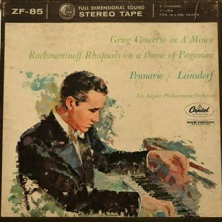 Vintage Grieg Rachmaninoff Pennario Leinsdorf 2 Track Reel To Reel Stereo Tape