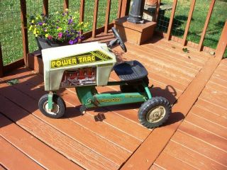 Vintage Antique Pedal Car Tractor Diesel Chain Drive " Power Trac " Roadmaster