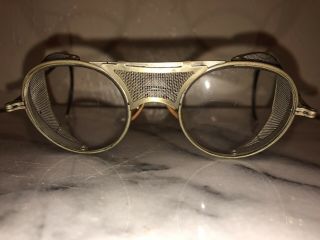 Bausch & Lomb Vintage Steampunk Safety Glasses With Metal Case
