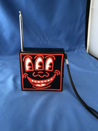 Vintage 1985 Keith Haring Radio 3 Eyed Face -