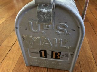 Vintage Jackes Evans Metal Mailbox US Mail Large Galvanized Old Farm House Box 2