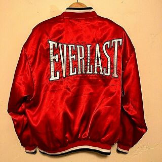 Vintage Everlast Red Satin Boxing Bomber Jacket - Size Medium - 80s/90s - Rare