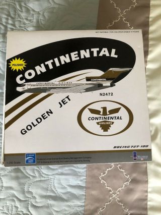 Inflight 200 Continental Airlines 727 - 100 Very Rare Polished N2472 If7210611p