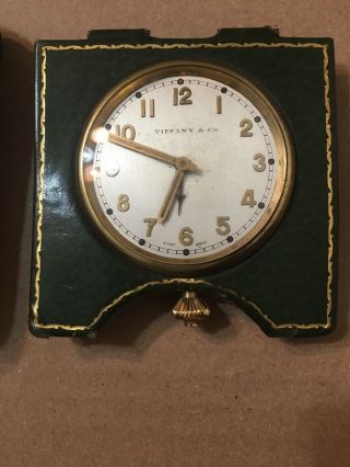 Vintage Tiffany & Co Travel Alarm Clock 8 Days 15 Jewel Tissot
