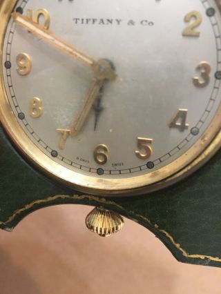 Vintage Tiffany & Co Travel Alarm Clock 8 Days 15 Jewel Tissot 5