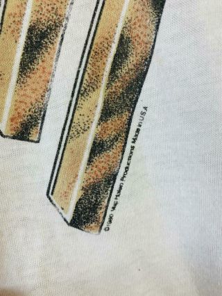 Vintage 1980 Van Halen Invasion Soft 50/50 Raglan Concert Rock T - Shirt M 4