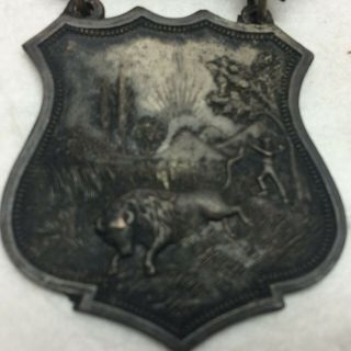 Vintage G.  A.  R.  Farragut Post 27 Civil War Medal Evansville Indiana Ornate 3