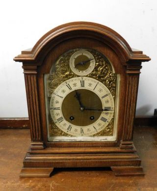 Oak Cased Lenzkirch Striking Bracket Clock