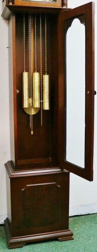 Vintage FHS Triple Weight Musical Westminster Chime Longcase Grandfather Clock 6