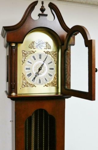 Vintage FHS Triple Weight Musical Westminster Chime Longcase Grandfather Clock 7