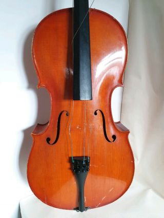 Vintage Cello Chello For Restoration Or Parts As Needs Repairs Made In Rumania