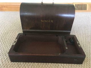 Antique Vintage Wooden Singer Bentwood Sewing Machine Case
