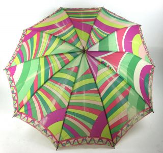 Vintage Mod Emilio Pucci Mid Century Designer Umbrella