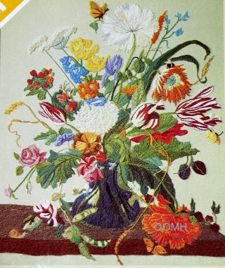 Spinnerin Stitchery Masterpiece Vintage Crewel Embroidery Kit Marjorie Gosz Wool