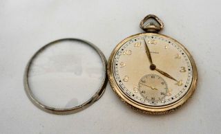 Vintage Longines Open Face Pocket Watch 25ys GF Case Approx.  10/12s 17j Running 5