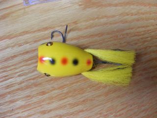 Vintage Creek Chub Surface Dingbat Painted By Dale Roberts Yelow Spotd