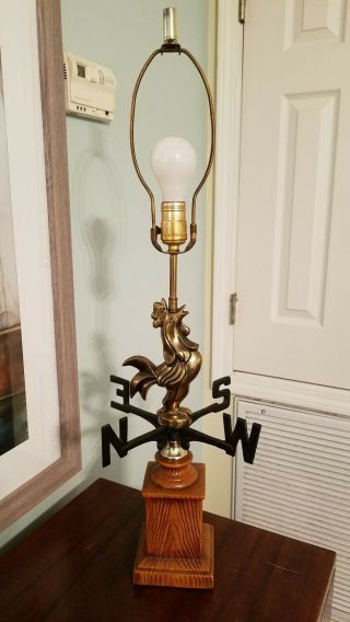 Vintage Rooster Weather Vane Lamp