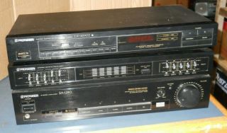 Vintage Pioneer Sa - 1290 Stereo Amplifier Equalizer & Tx - 1090z Tuner 100w/channel