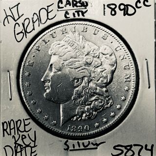 1890 Cc Morgan Silver Dollar Hi Grade U.  S.  Rare Key Coin 5874
