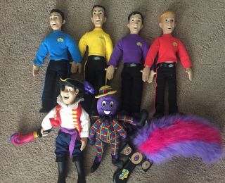 Vintage Talking Wiggles Dolls,  Captain Feathersword And Henry The Octopus