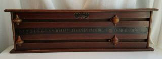 Antique Billiards Pool Score Board Yorkshire Athletic Mfg W.  Sykes 20 " Old