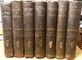 Rare Second Edition 1871 Treasury Of David By Spurgeon 7 Volume Complete