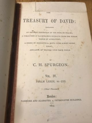 Rare Second Edition 1871 Treasury of David By Spurgeon 7 Volume Complete 6