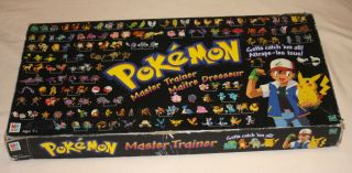 Vintage 1999 Pokemon Master Trainer Board Game Near Complete Missing 1 Card