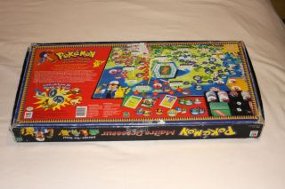 Vintage 1999 Pokemon Master Trainer Board Game Near Complete Missing 1 Card 2