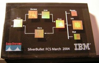 Vintage Retro IBM/Cisco Computer Lucite Paperweight 2004 (DR119) 2