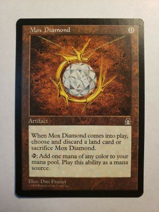 Mox Diamond - Stronghold - Mtg - Vintage Rare - Magic The Gathering Card - Nm/lp