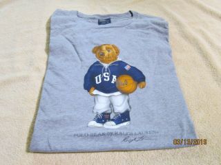 Polo Ralph Lauren Teddy Bear Vintage Rare Mens Tee T Shirt Size Xl T6