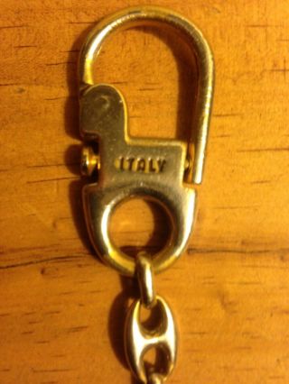 Vintage Gucci Italy Logo Key Chain Ring 4