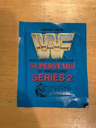 Merlin Wwf Superstars Of Wrestling Series 2 Sticker Pack Vintage 1991 - 10 Packs