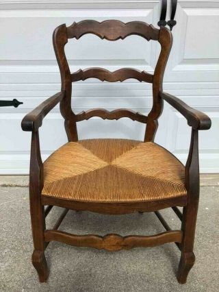 Antique Wooden Dining Arm Chairs Set Of 6