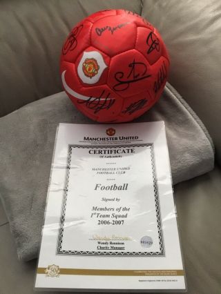 Manchester United Squad Signed Ball Club Issued Inc Sir Alex Ferguson Rare